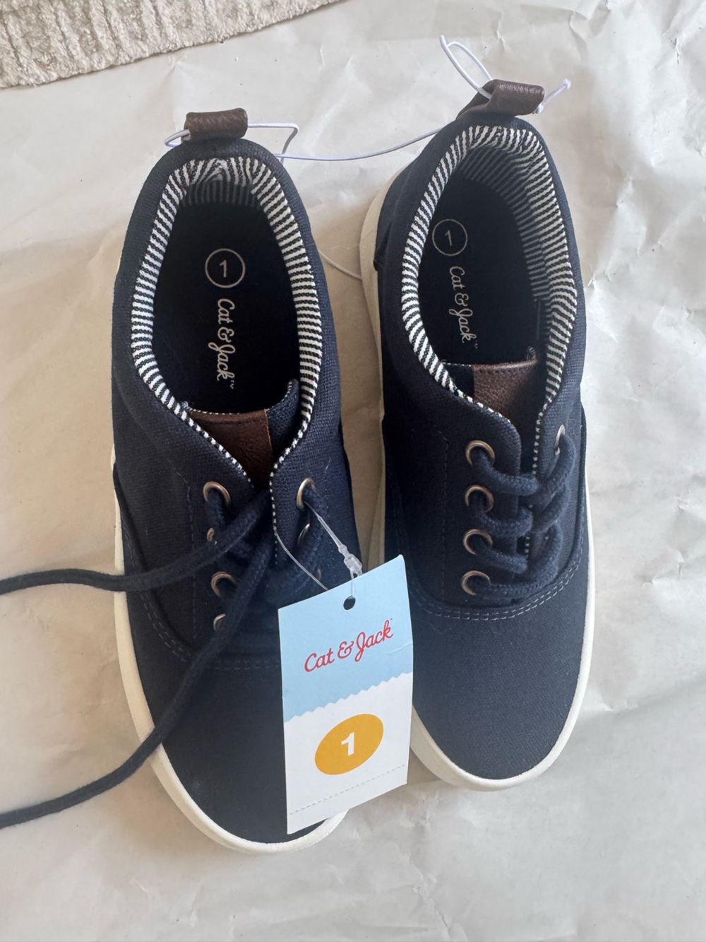 Cat & Jack Navy Canvas Low-Top Sneakers